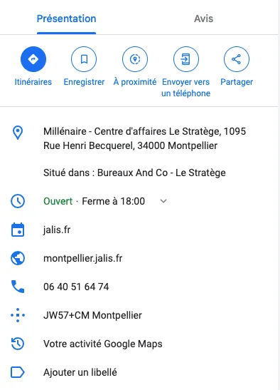 comment trouver une adresse mail sur google maps