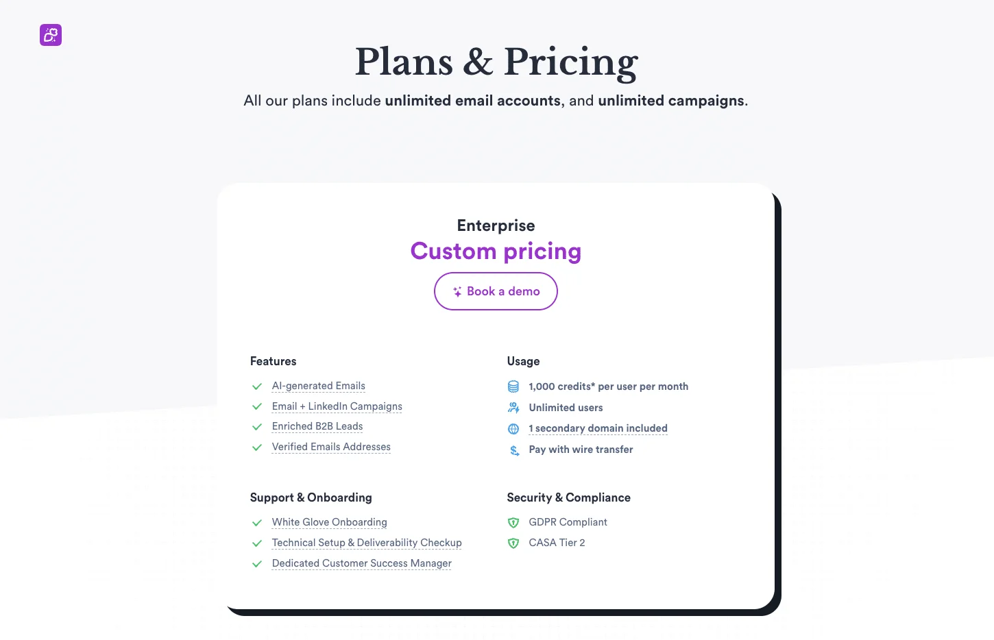 Overloop plans & pricing