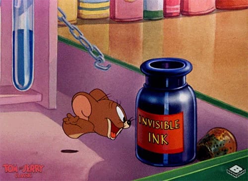 Tom et Jerry bouteille d'encre invisible