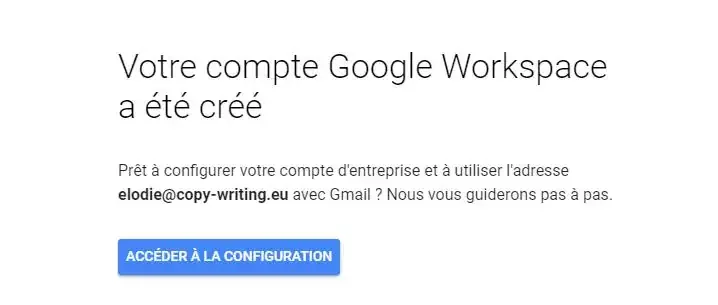 compte Google Workspace