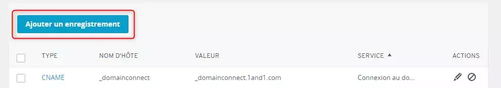 ajouter un enregistrement