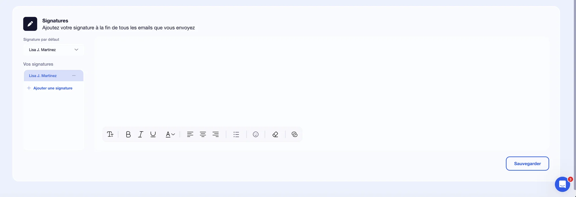 Créer signature mail dans Waalaxy