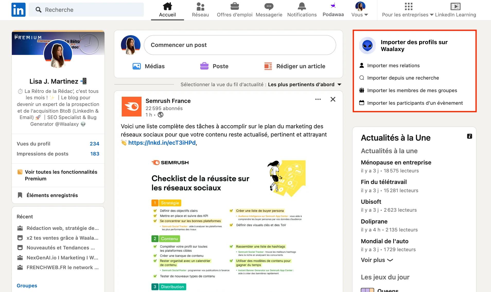 Auto-import contacts LinkedIn