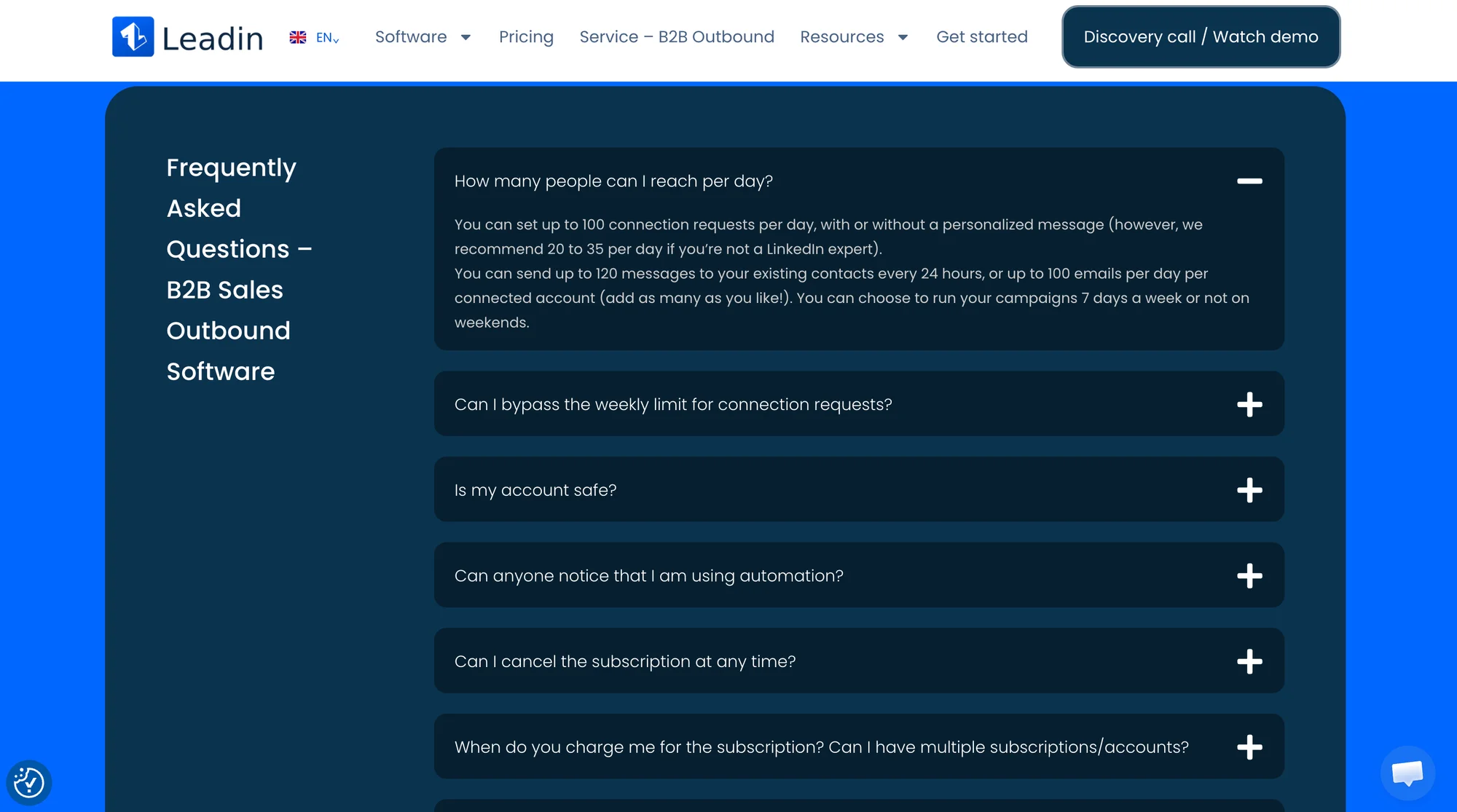 FAQ Leadin