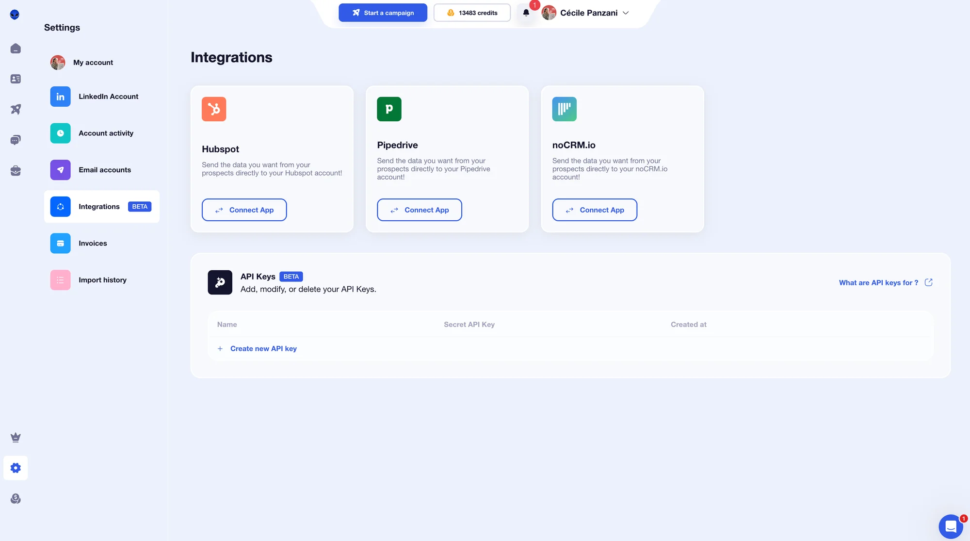 CRM and Waalaxy integration
