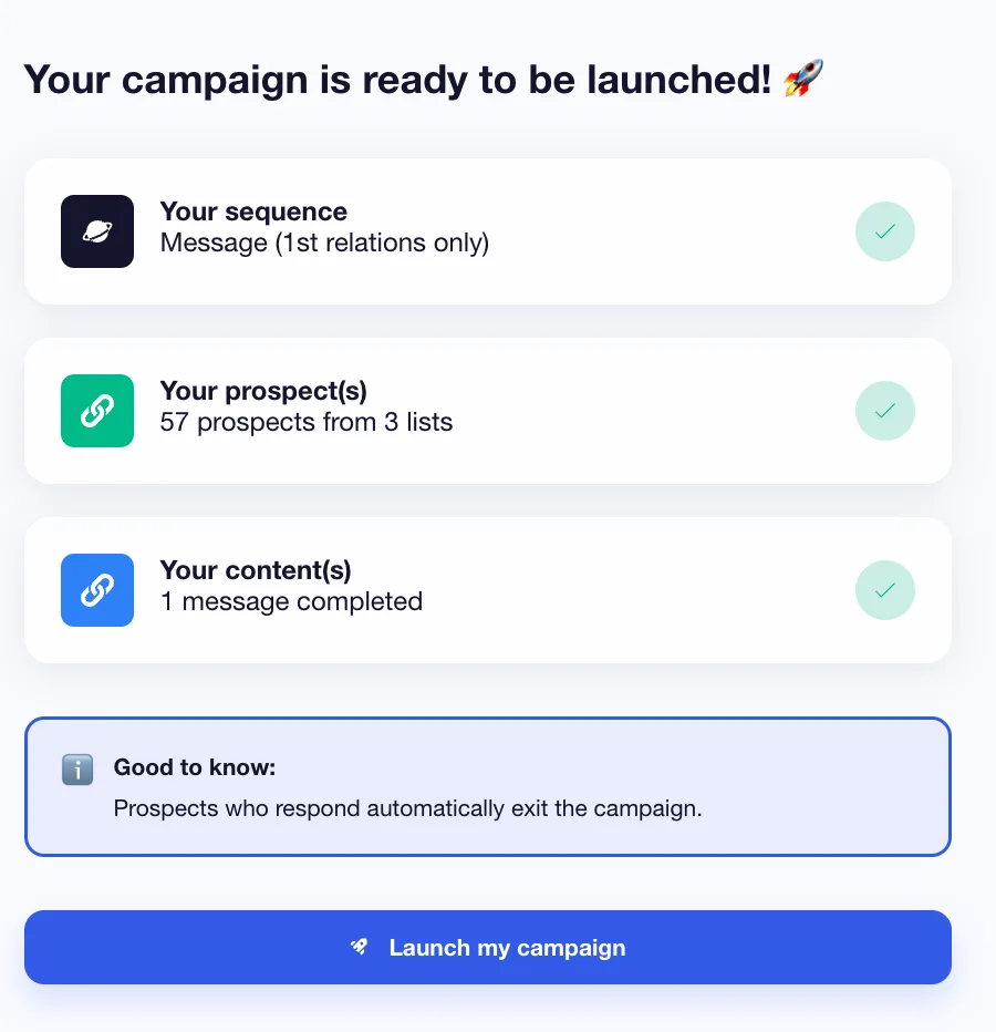 Launch a Waalaxy campaign