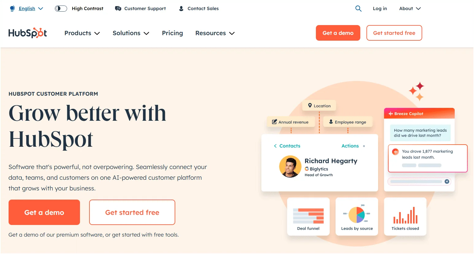 Alternativa ao Salesloft: HubSpot