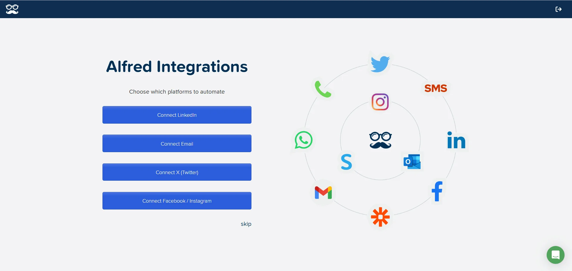Intégrations Alfred plateforme automatisation