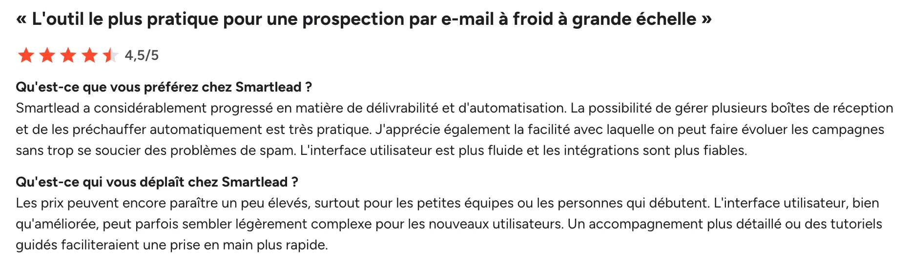 Smartlead.ai avis user