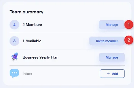Team Waalaxy Plan: Member management