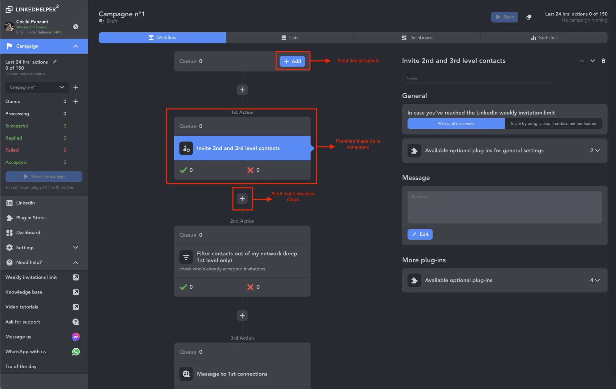 Workflow LinkedHelper