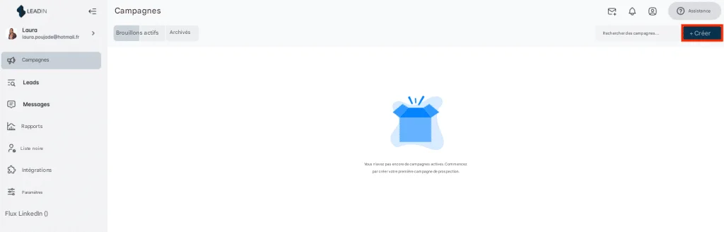 Interface de base de LeadIn
