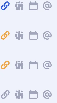 Icônes fonctionnalités Waalaxy prospection