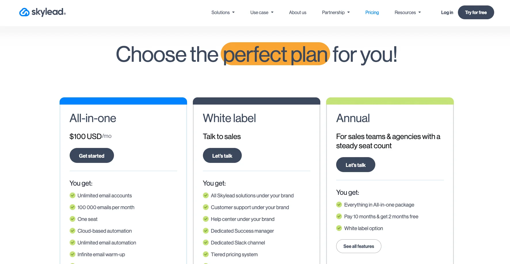 Skylead pricing