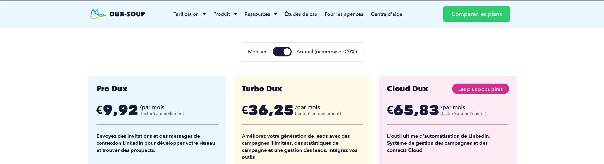Duxsoup prezzo individuale
