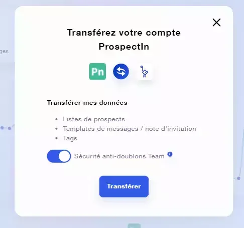 Transférer compte ProspectLN