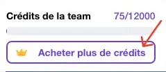 Crédits Waalaxy acheter plus de crédits