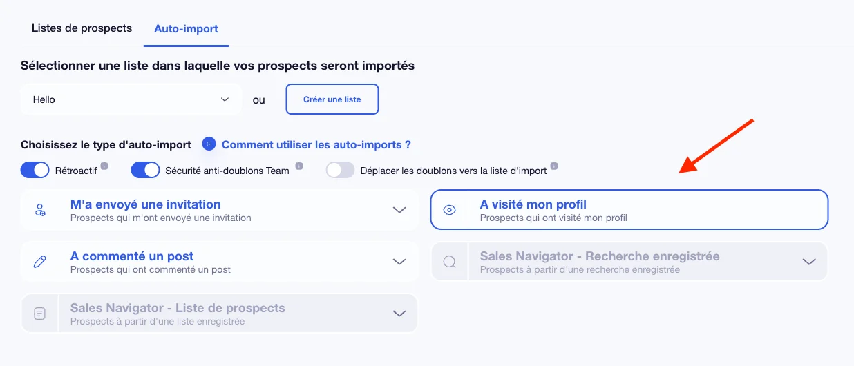 scraping auto import LinkedIn a visité mon profil Waalaxy