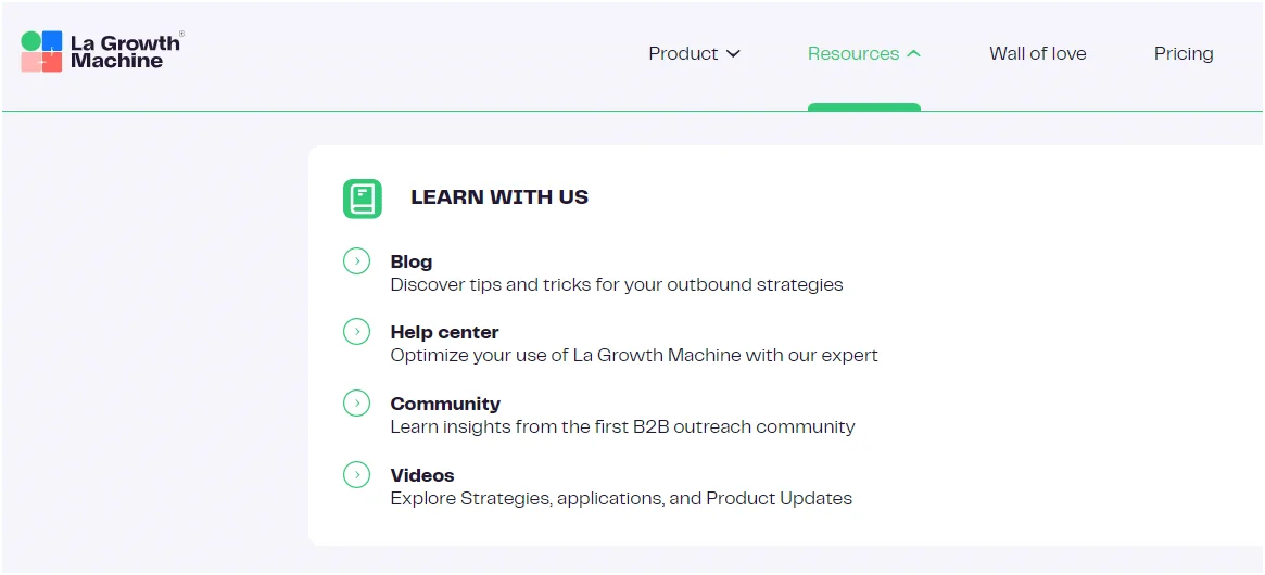 Ressources apprentissage La Growth Machine
