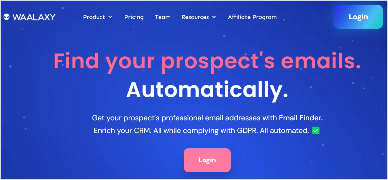 Find prospect emails automatically with Waalaxy