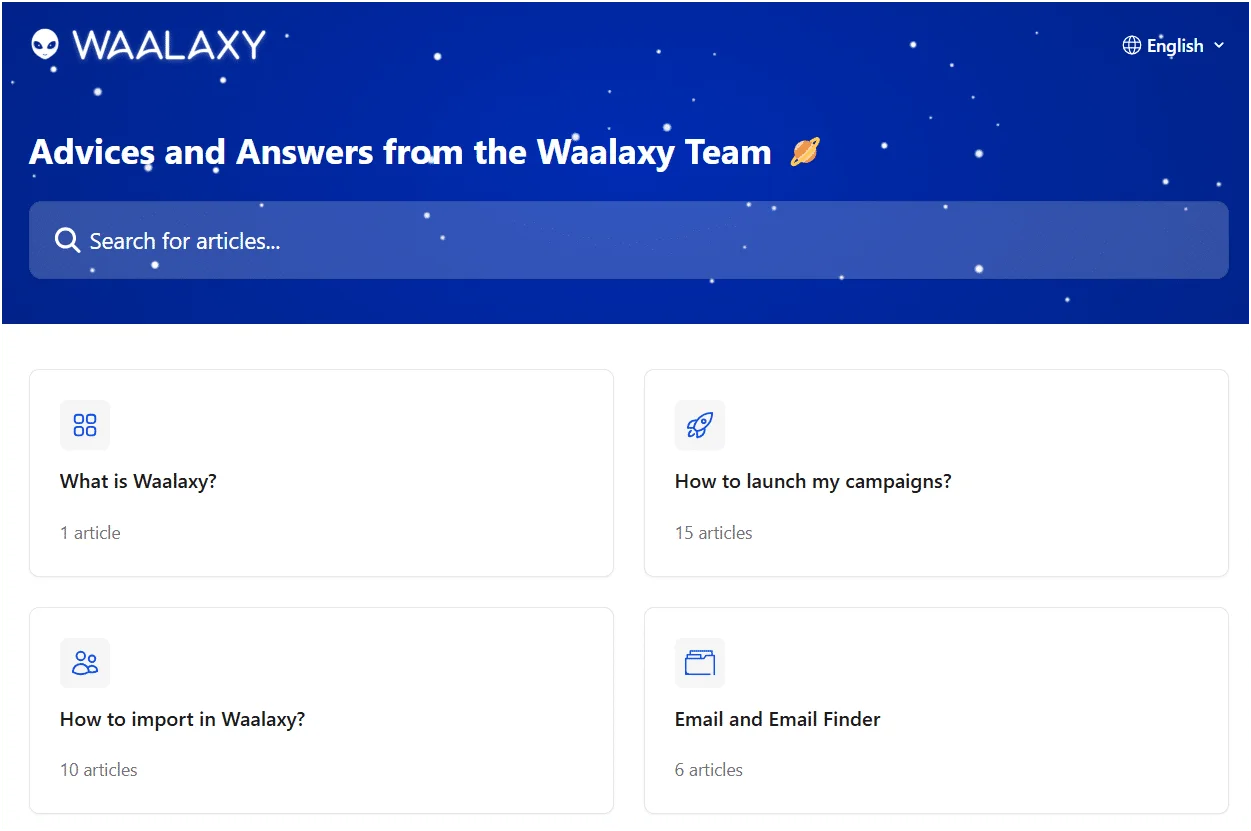 Help Center Waalaxy