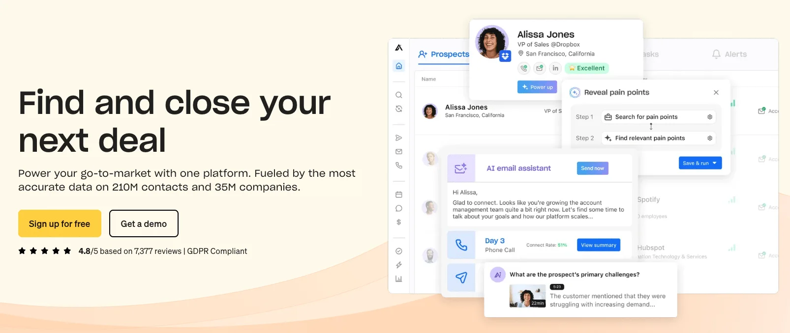 alternative a leadfuze - atterraggio apollo.io