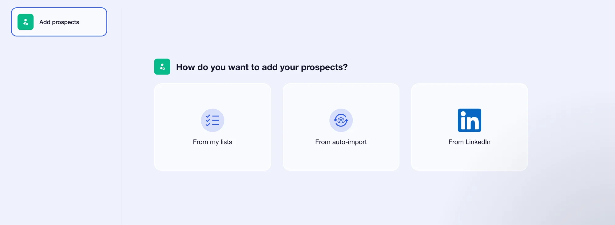 Add prospects to Waaalaxy campaign