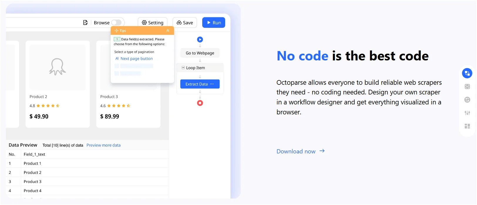 data extraction octoparse
