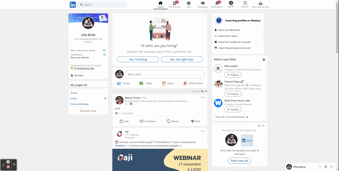importer ses prospects LinkedIn