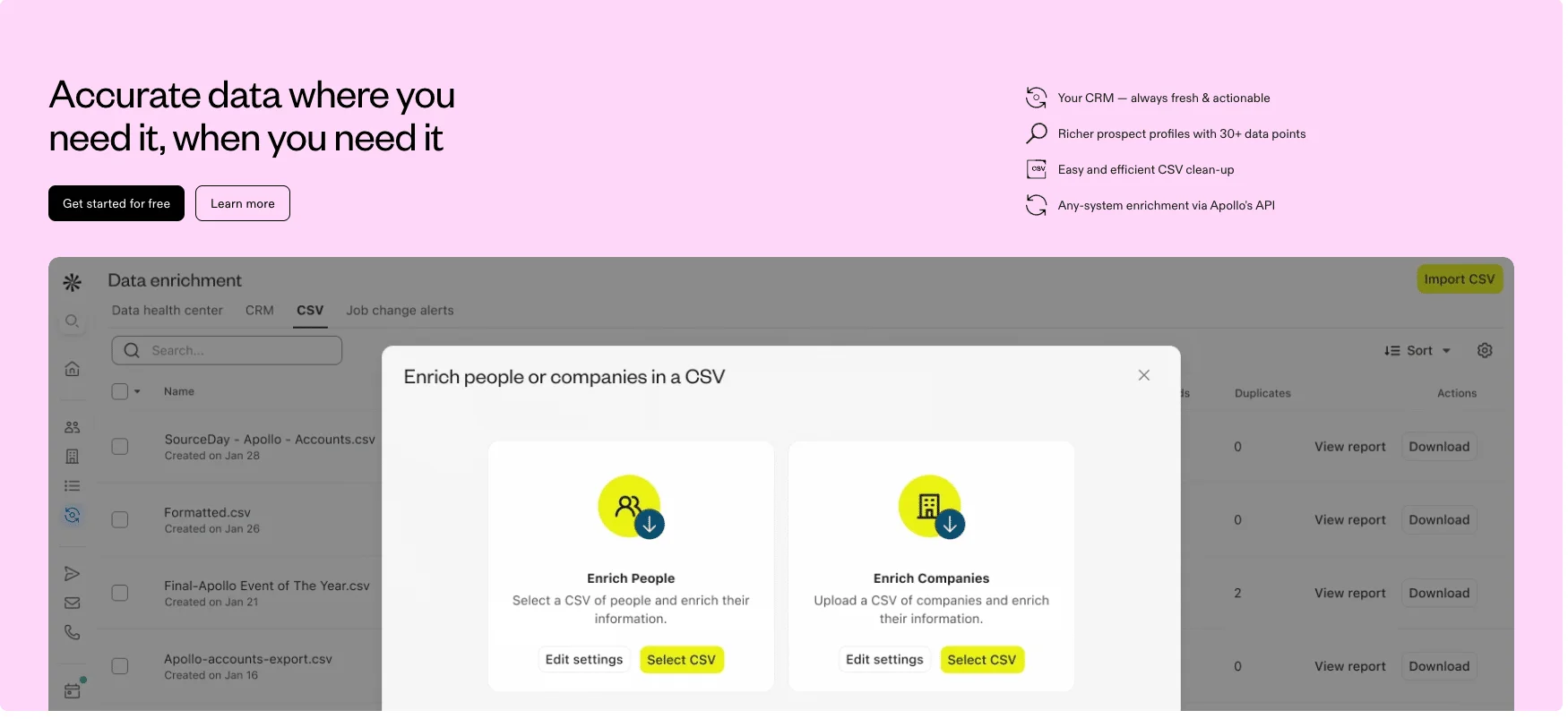 alternativa instantânea à IA - apollo.io