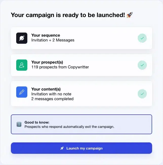 Waalaxy campaign