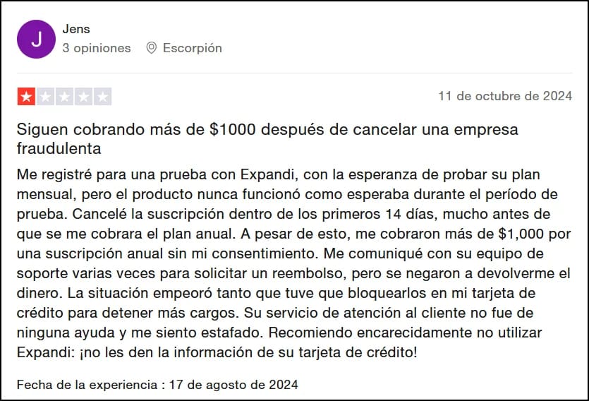 Opiniones de clientes Expandi