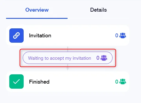 Statut invitation Waalaxy en attente