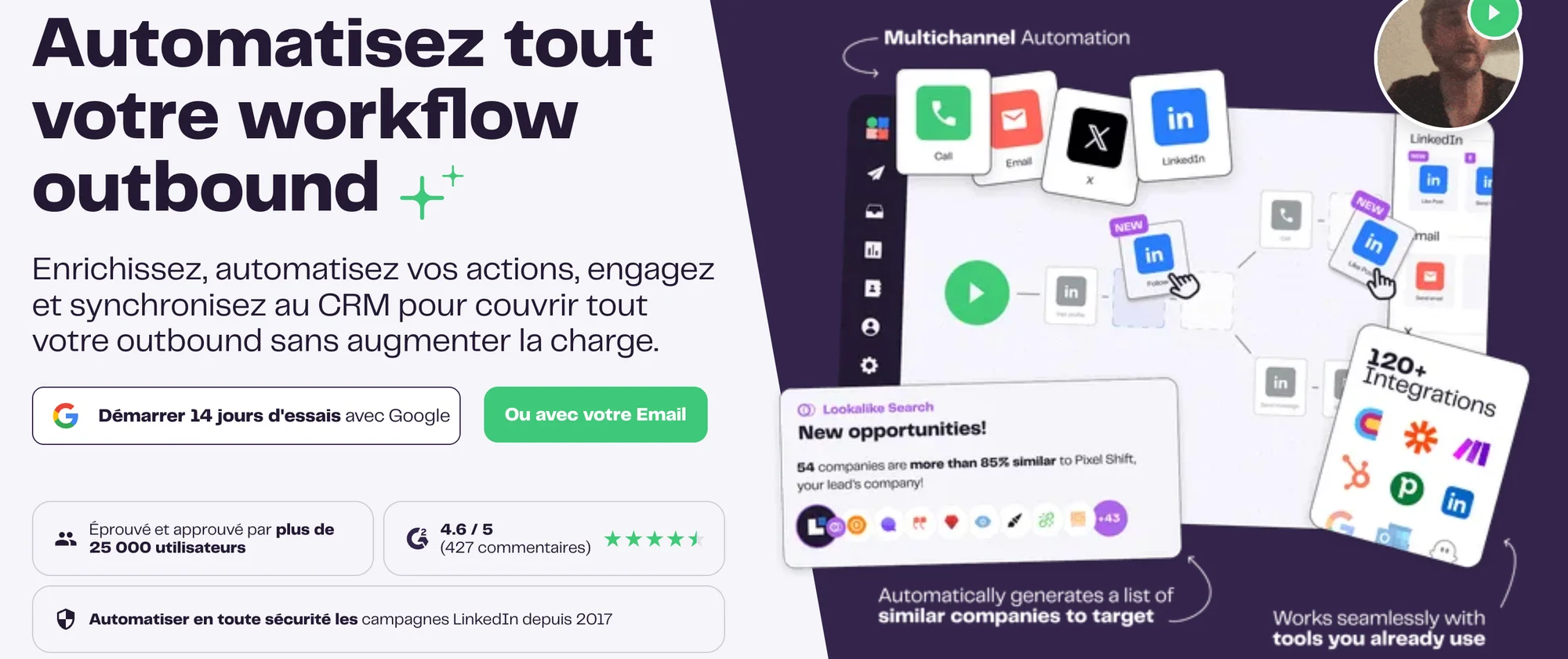 Dripify alternative outil LGM landing