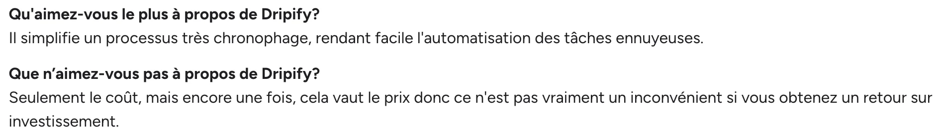Dripify alternative avis utilisateur 2