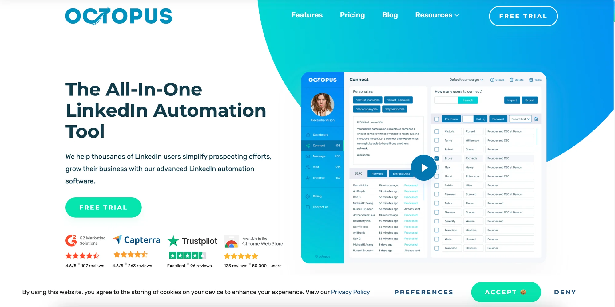 Octopus CRM alternative to Dux Soup