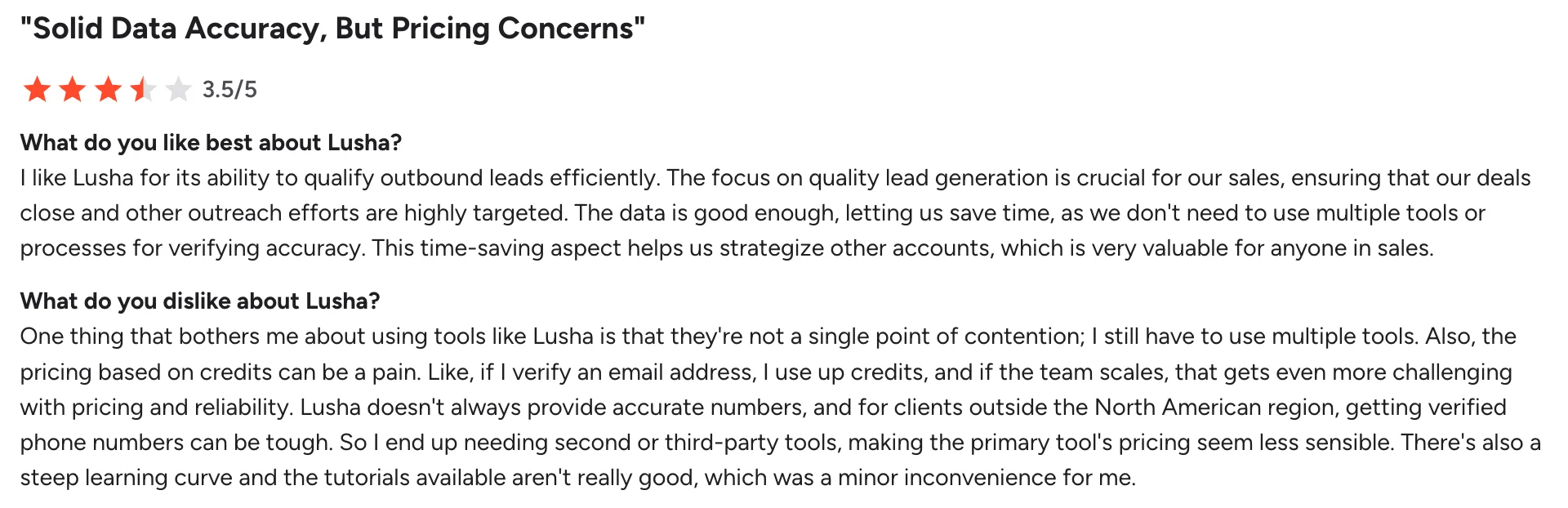 reviews of Lusha