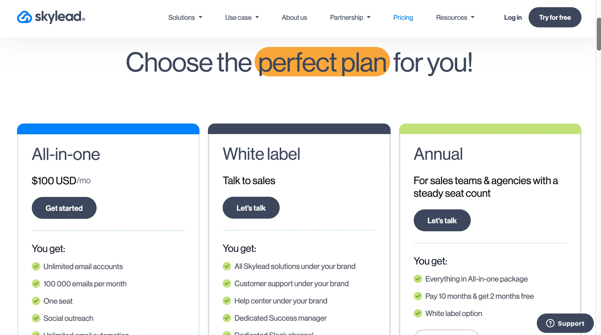 skylead price plan