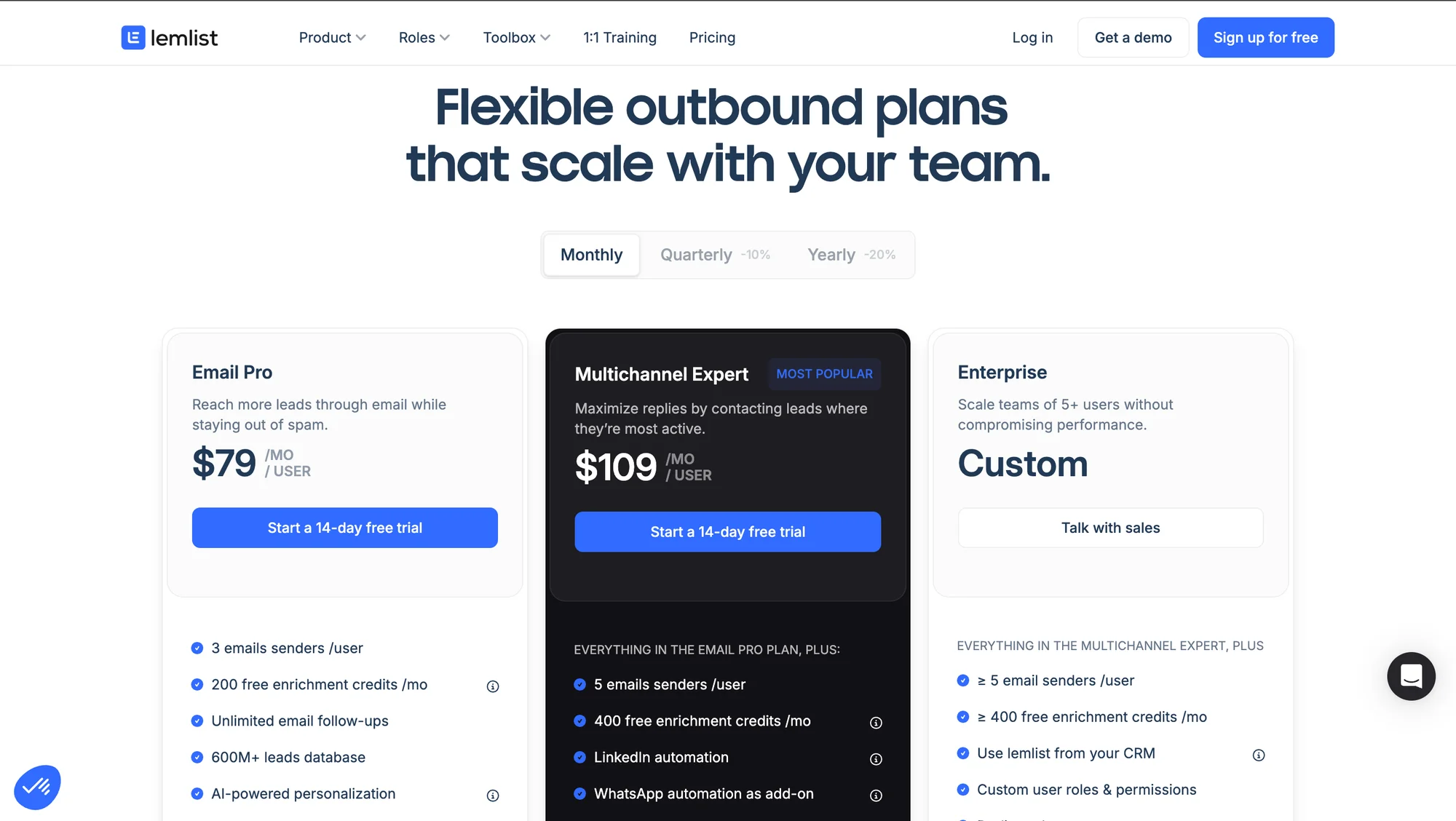 Lemlist alternative pricing