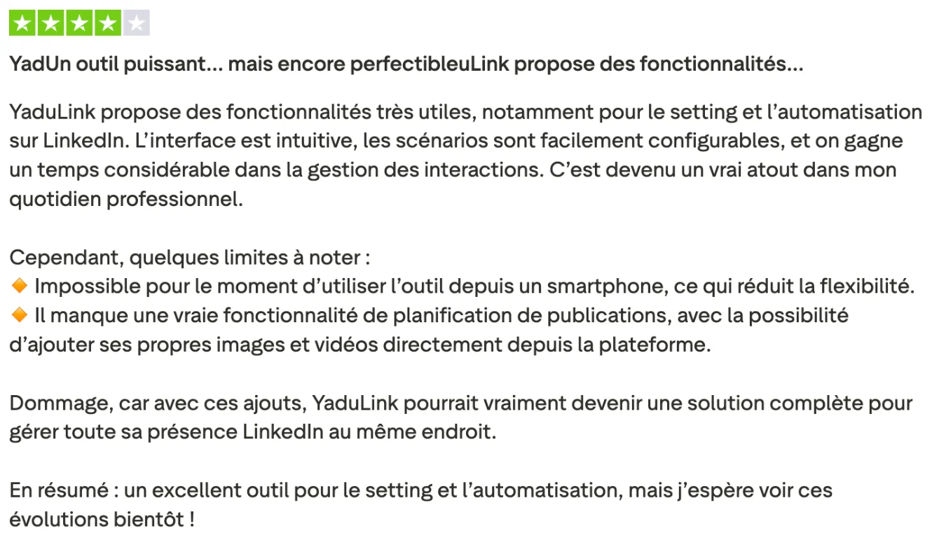 YadUnlink avis utilisateur