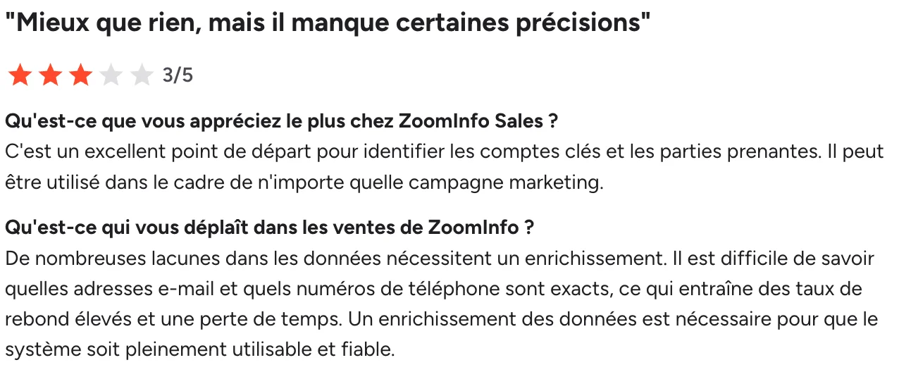 Zoominfos avis client