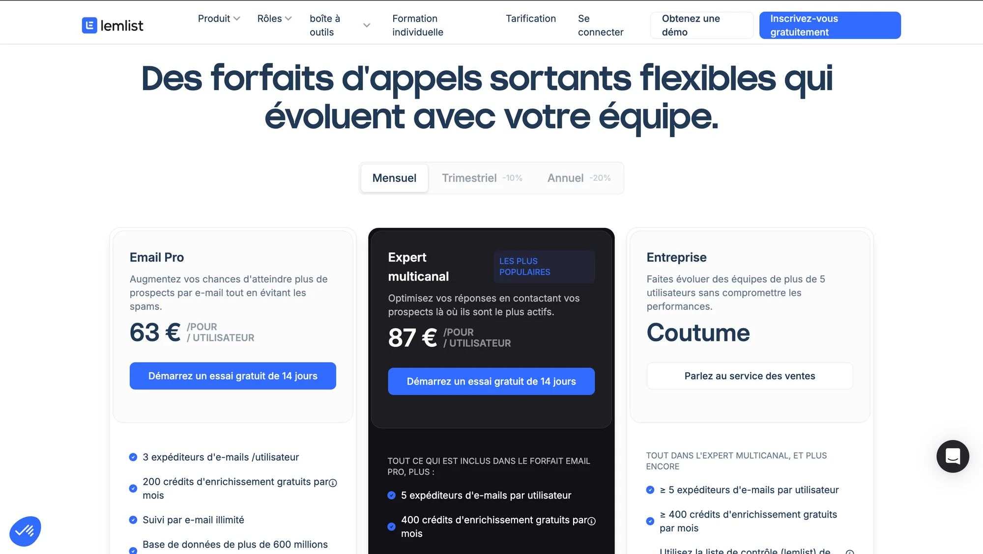 Lemlist alternative prix