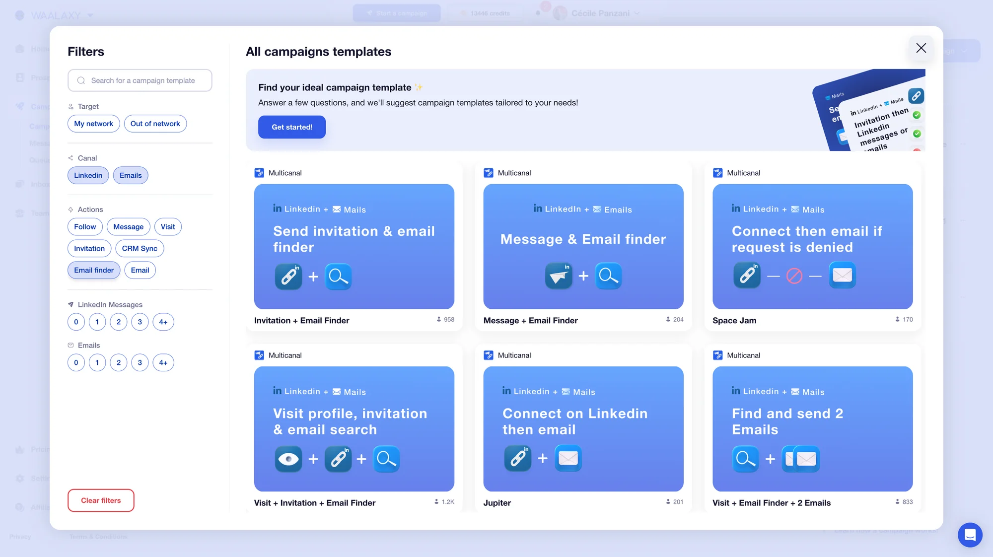 Multichannel sequence with Waalaxy