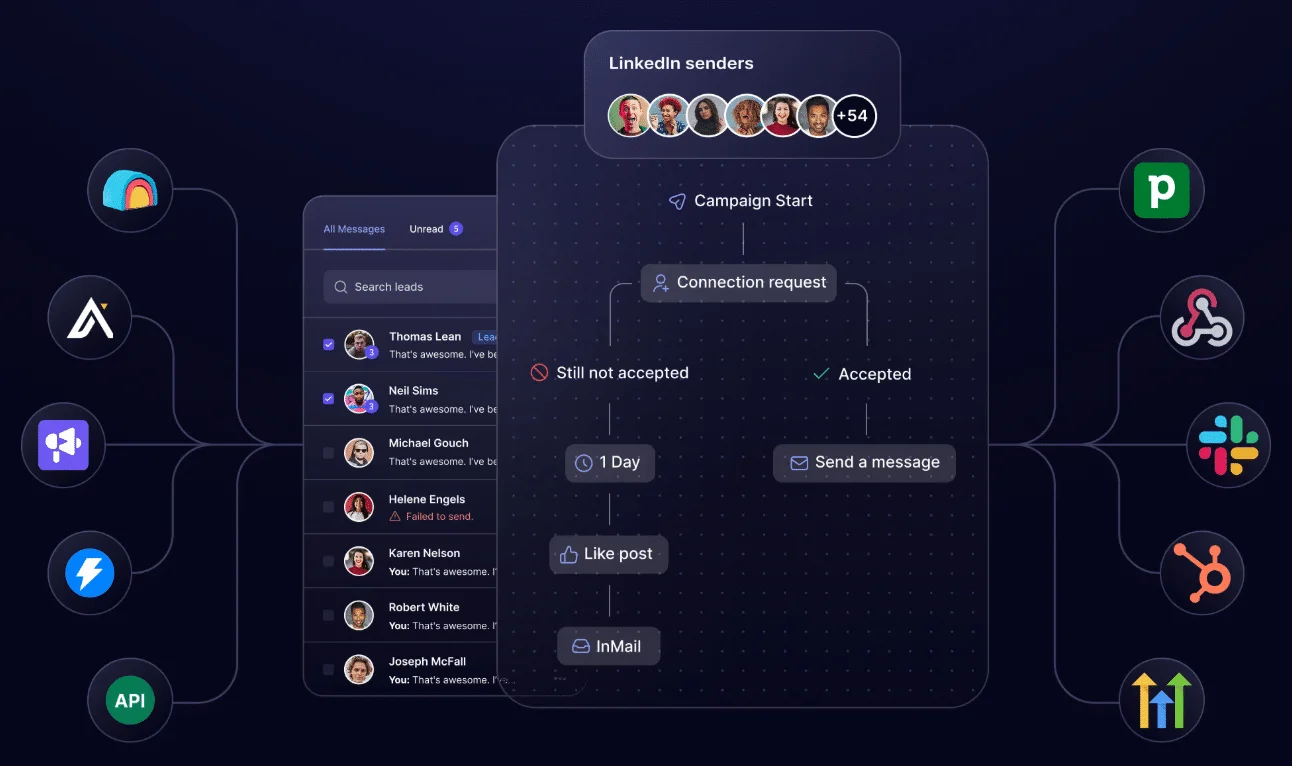 heyreach - landing page