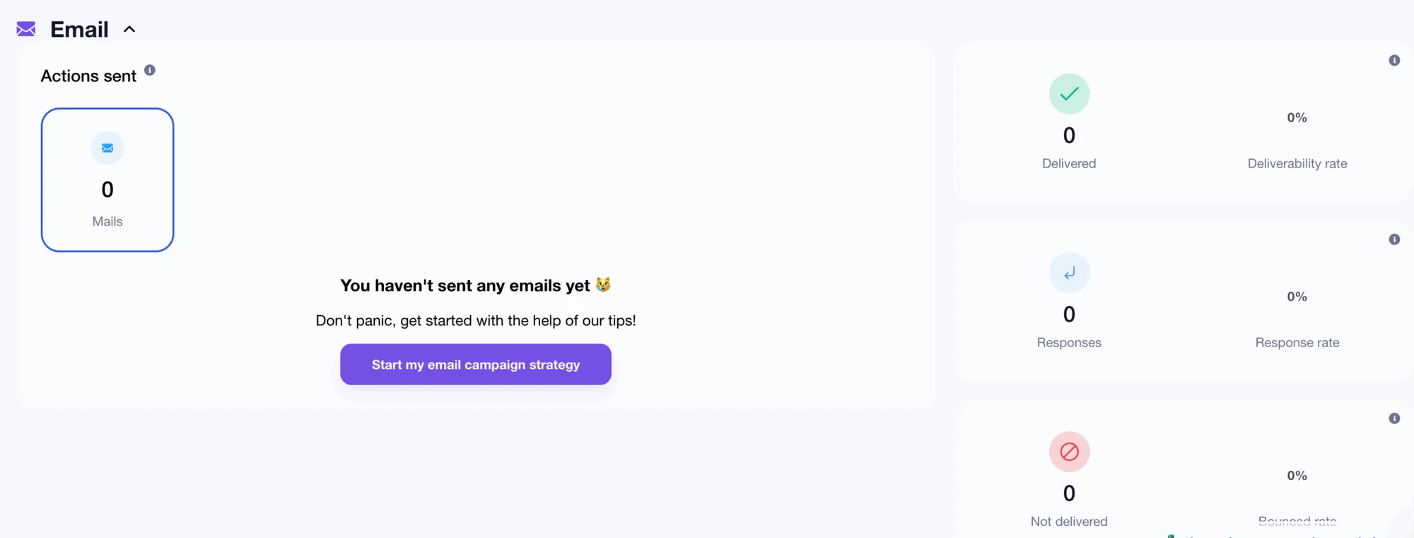 Email dashboard