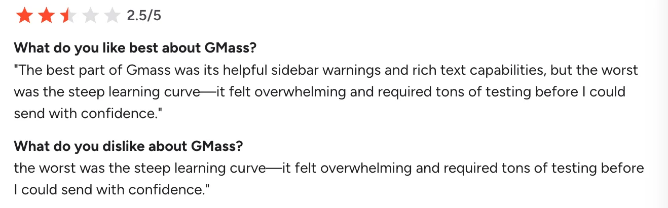GMass reviews