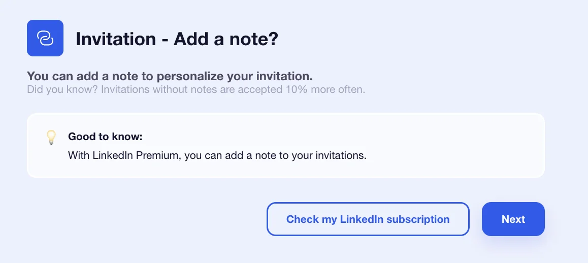 add a connexion note