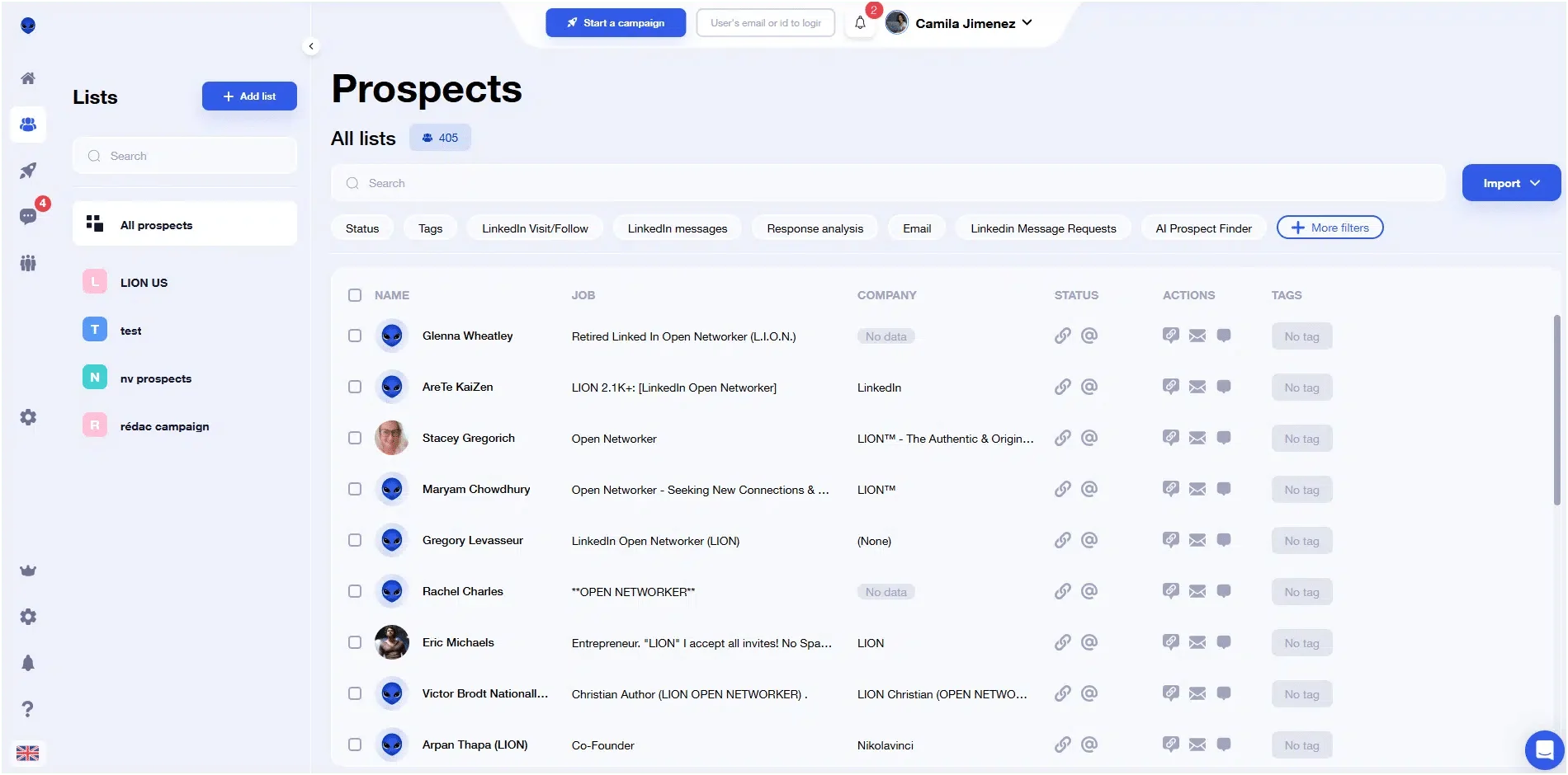 Waalaxy Lead Lists