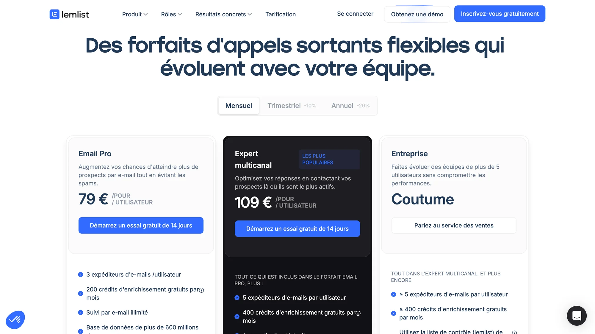 Lemlist prix