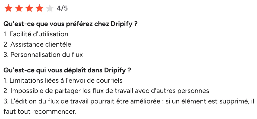 Avis client dripify